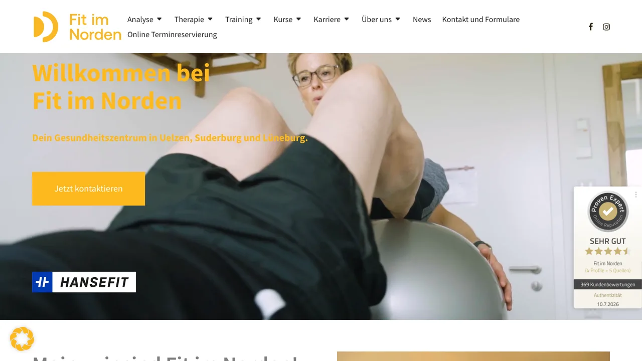 Startseite von fit-im-norden.de